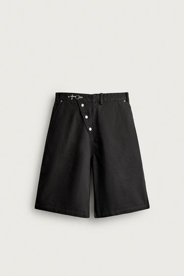 BAGGY FIT FIREMAN CLASP SHORTS — Black 1