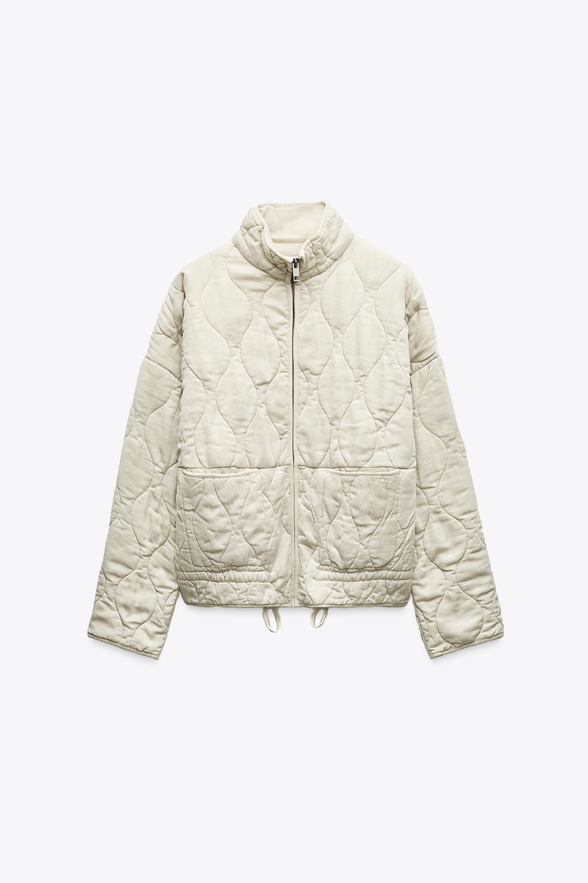 ZWコレクション キルティングジャケット - グレー | ZARA Japan