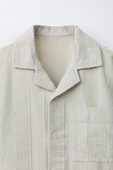 CHEMISE STRUCTURÉE TEINT EN PIÈCE - Vert d'eau de Zara - Image 2