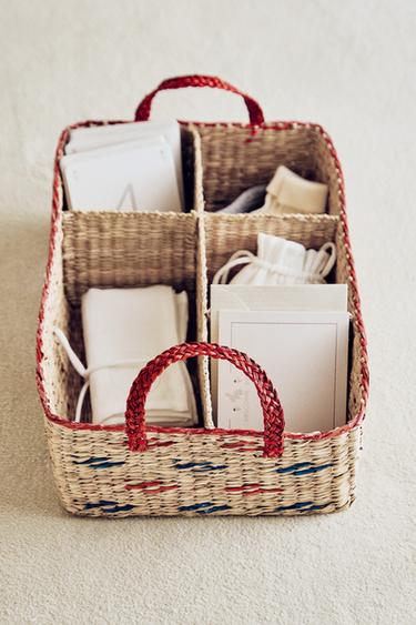 CHILDREN'S SEAGRASS ORGANISER - Brown by Zara