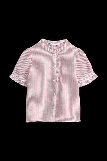 LIMITED EDITION STRIPED LINEN SHIRT - striped by Zara - Image 0