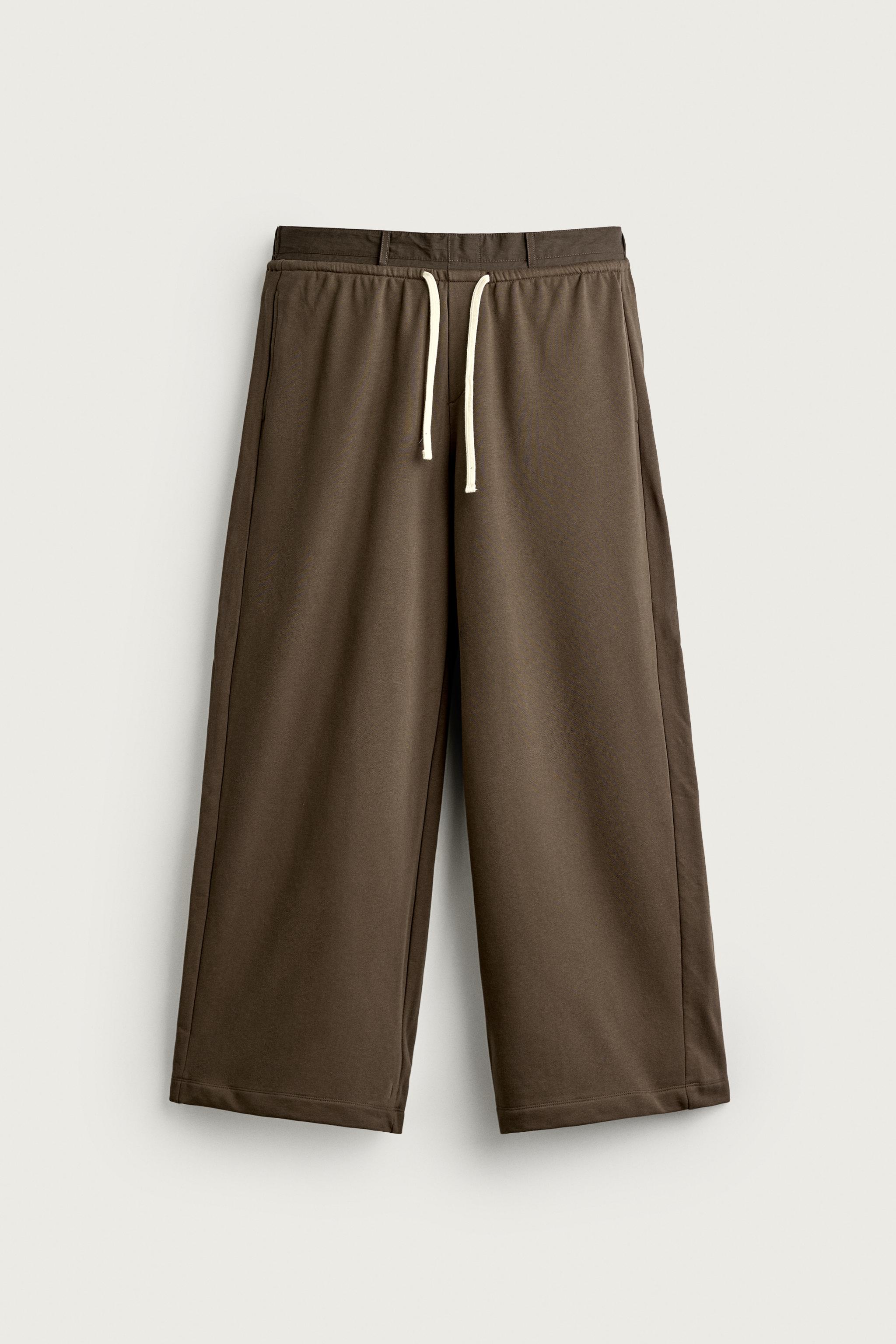 Zara KOMBİNE RELAXED FIT PANTOLON görsel 6