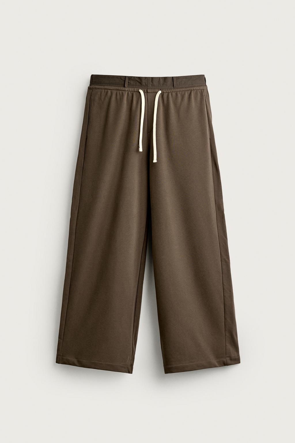 CONTRAST RELAXED FIT TROUSERS