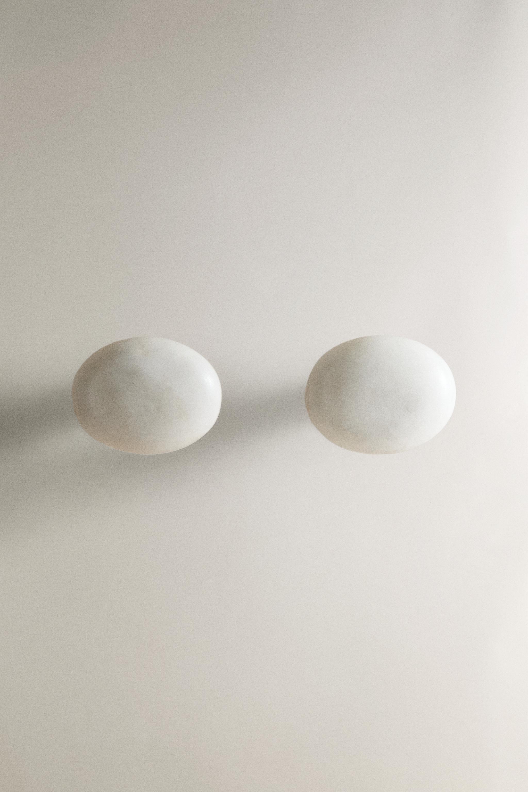 SET OF OVAL MARBLE KNOBS (SET OF 2)