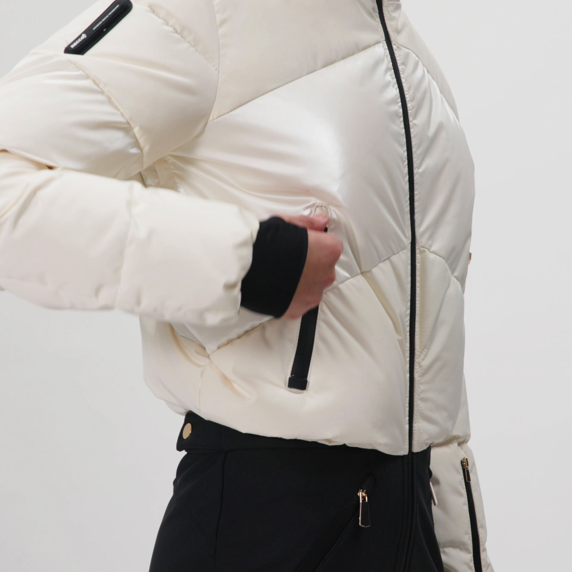 QUILTED COMBINED WATER-RESISTANT WINDPROOF RECCO® TECHNOLOGY SKI COLLECTION JUMPSUIT