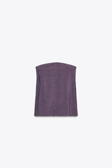 FLOWING BANDEAU TOP - Purple by Zara - Image 5