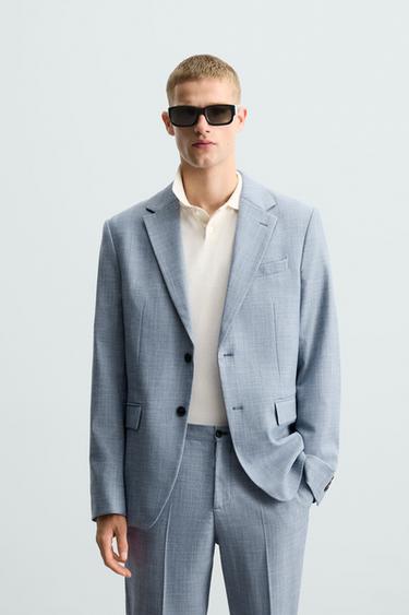 TEXTURED SUIT BLAZER - Bluish by Zara