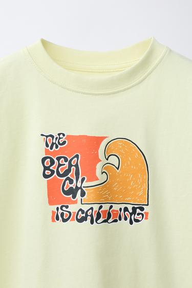 WAVE PRINT T-SHIRT - Yellow by Zara - Image 2