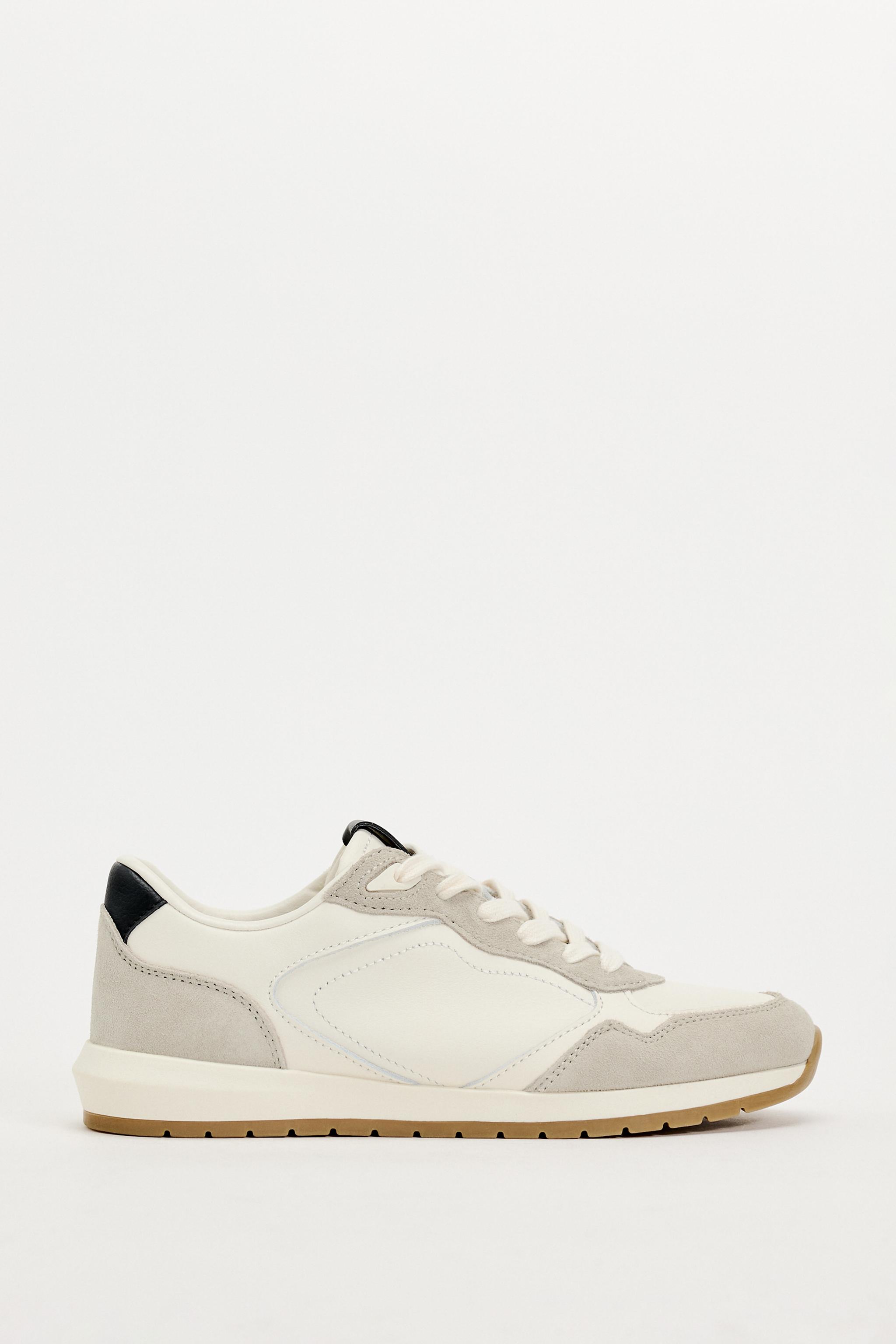 MIXED LEATHER RUNNING SHOES - Multi-color | ZARA United 