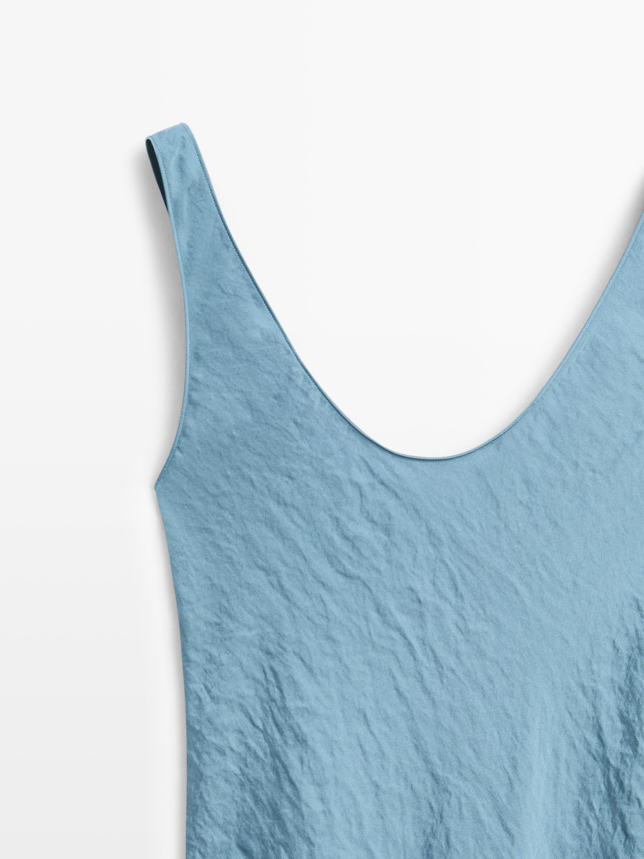 Long flowing satin dress