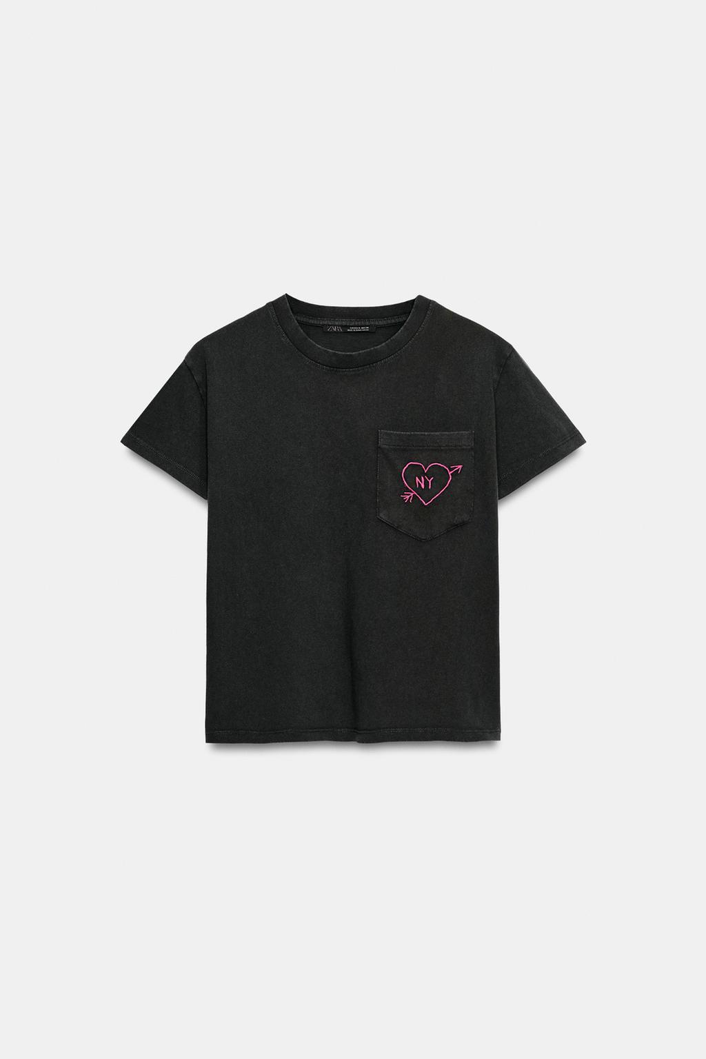 WASHED EFFECT POCKET T-SHIRT