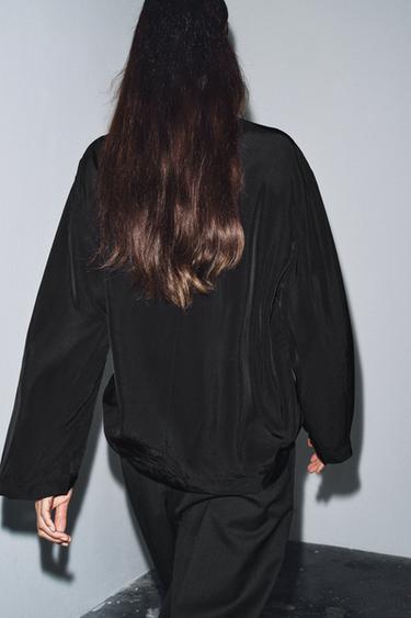BLOUSE FLUIDE ZW COLLECTION - Noir de Zara