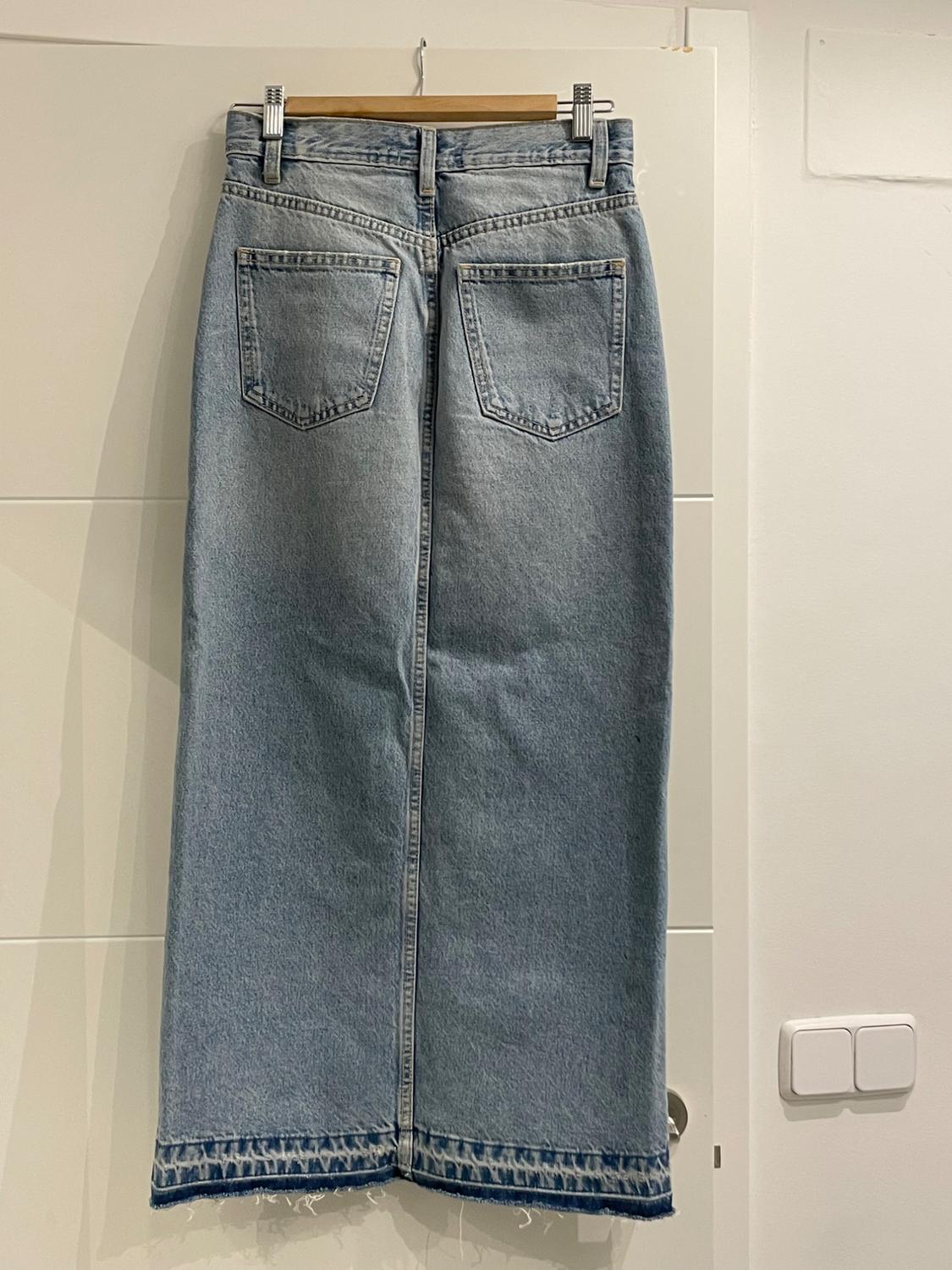 LONG DENIM TRF SKIRT - Image 2