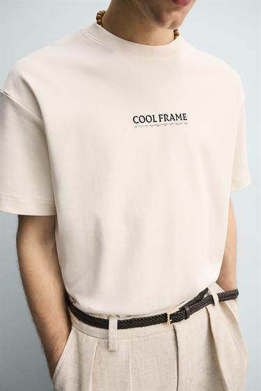 SWEAT INTERLOCK BRODÉ IMPRIMÉ BIMATIÈRE - Écru de Zara - Image 6