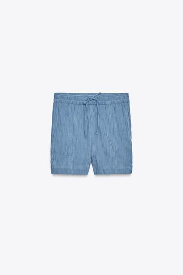 BERMUDA RAYAS ZW COLLECTION - Blau von Zara