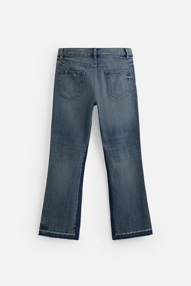 PATCHWORK FLARE FIT JEANS - Mid-blue by Zara - Image 7