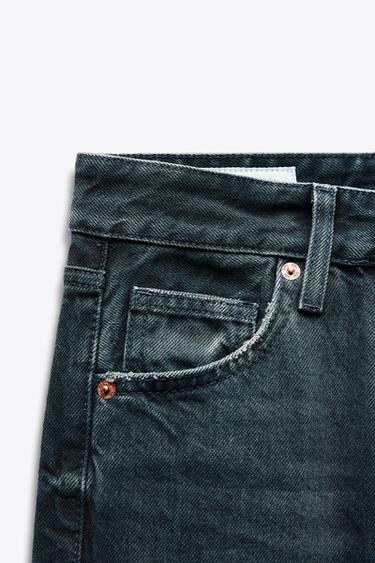 TRF WIDE-LEG MID-WAIST JEANS - Midnight blue by Zara