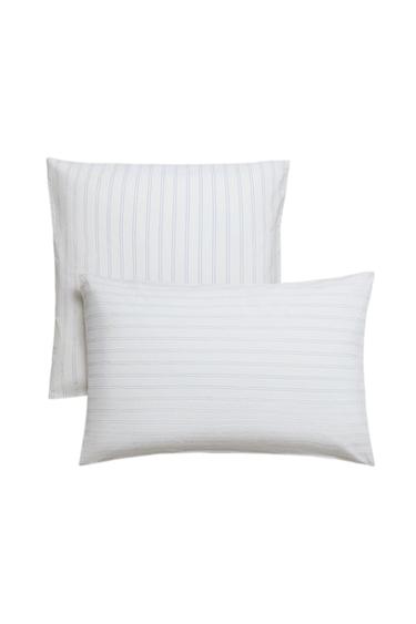 COTTON PILLOWCASE WITH DOUBLE STRIPES - Oyster-white by Zara
