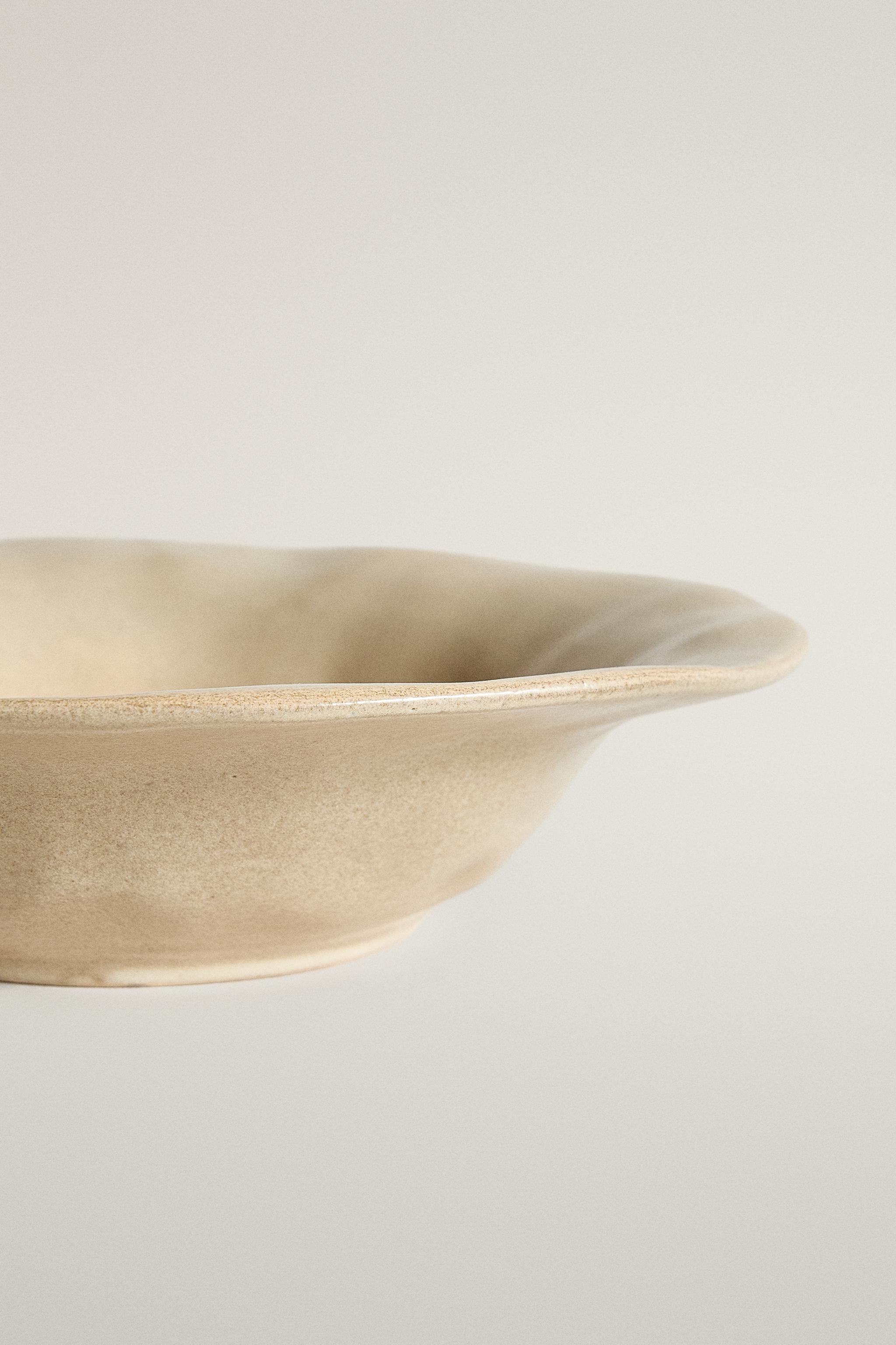 IRREGULAR STONEWARE SOUP PLATE