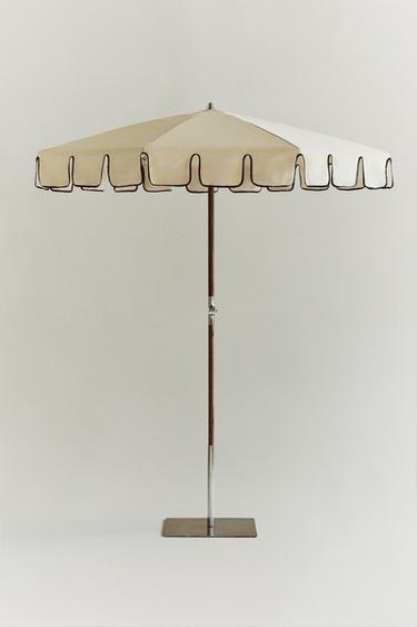 ASH UMBRELLA WITH SCALLOPED DETAILS AND CONTRAST TRIM - White by Zara - Image 6