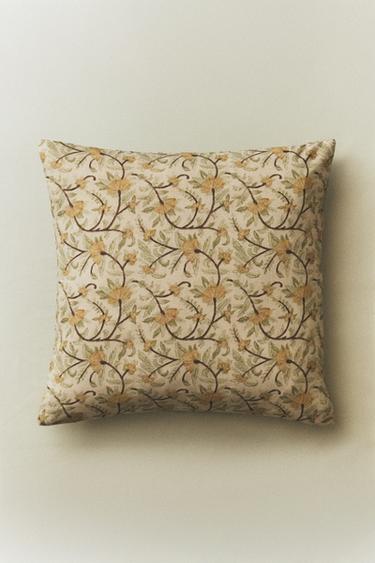 FLORAL CUSHION COVER - Yellow by Zara - Image 5