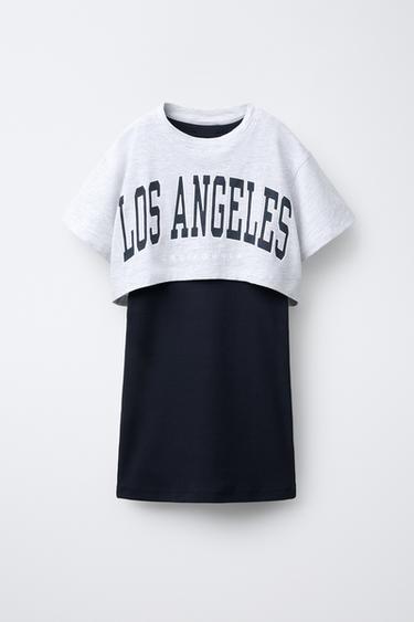 COMBINED RIBBED DRESS - Grey marl by Zara