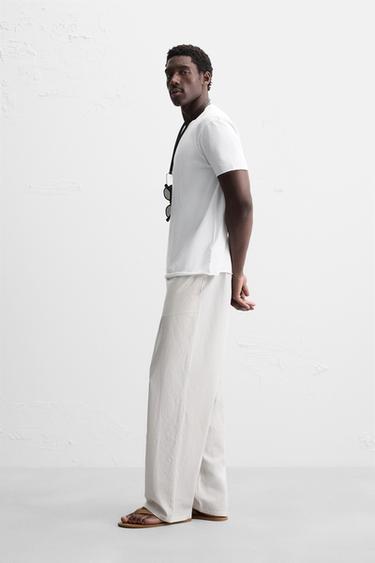 T-SHIRT FINITION IRRÉGULIÈRE - Blanc de Zara - Image 3