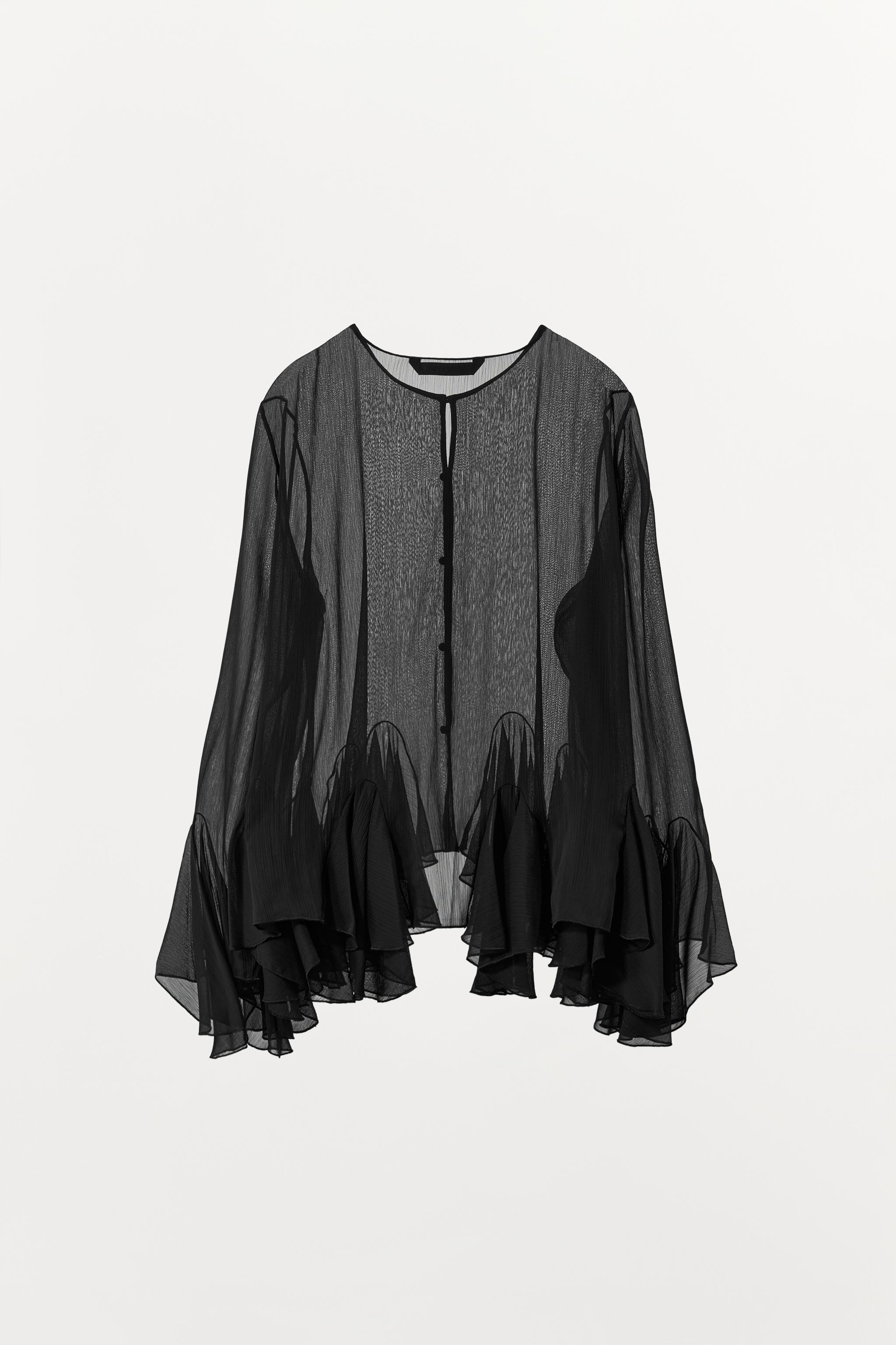 ZW COLLECTION FLOWY RUFFLE SHIRT