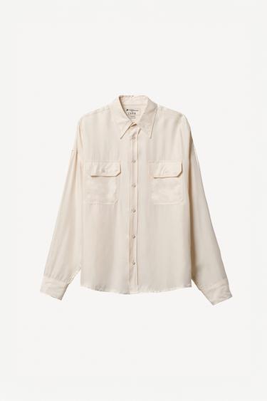 CAMISA FLUIDA CUPRO - VISCOSA WILLY CHAVARRIA X ZARA - Crema de Zara