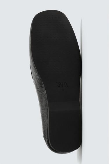 MOCASSINS EN CUIR À MASQUE - Noir de Zara - Image 6