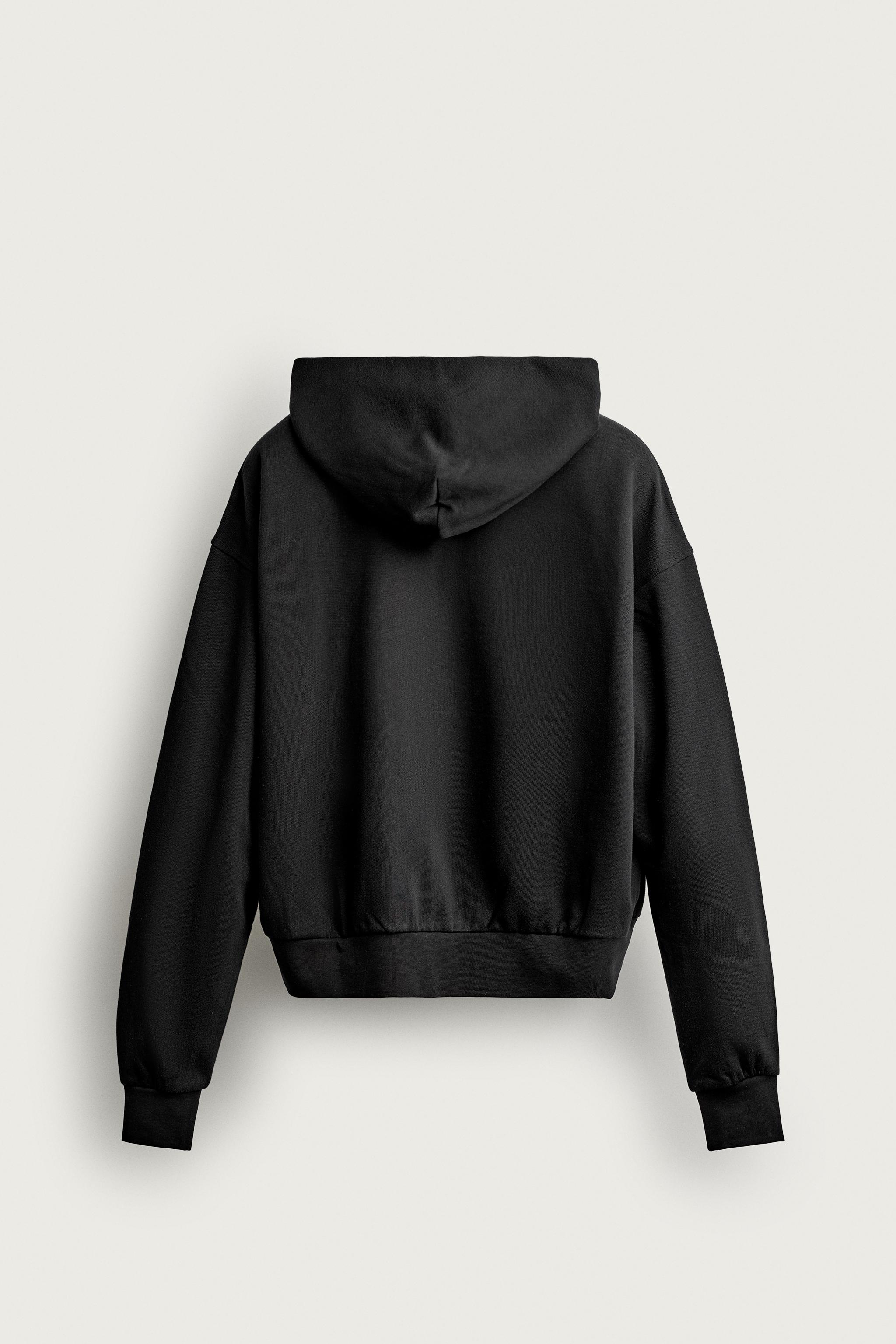 Мужские худи Zara BASIC BOXY FIT ZIP-UP — фото 8