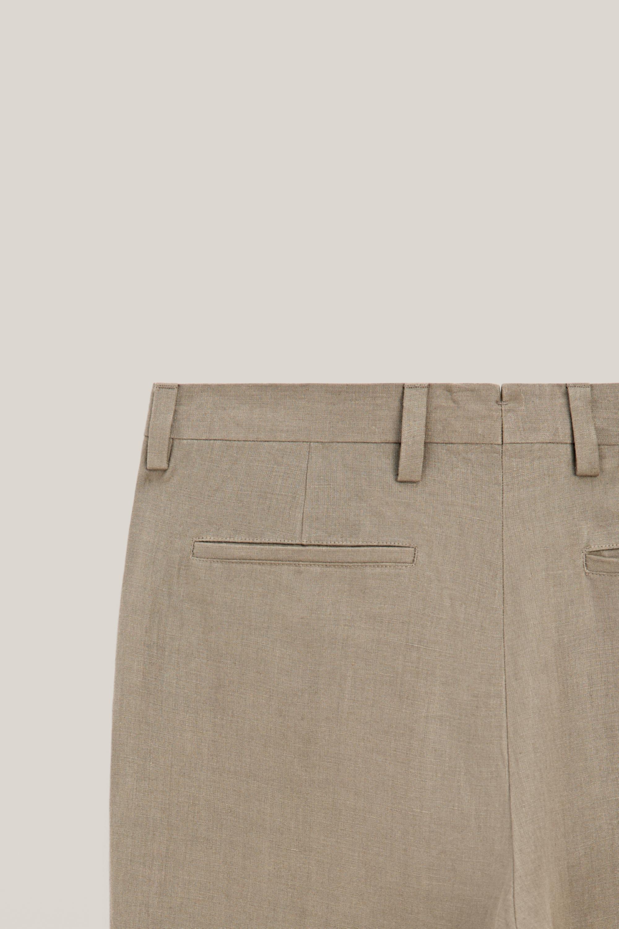 Linen trousers with double darts - LIMITED EDITION