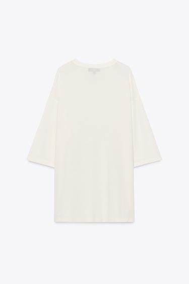 OVERSIZED KNIT TOP - Ecru by Zara - Image 7