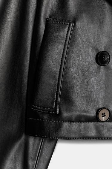 TRENCH COURT MATIÈRE SYNTHÈTIQUE - Noir de Zara - Image 6