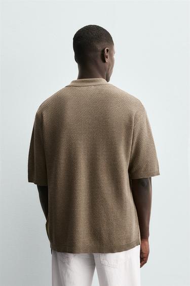 TEXTURED KNIT SHIRT - Stone by Zara - Image 2