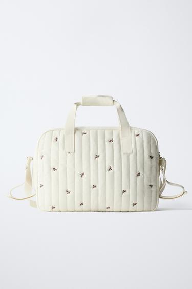 SAC DE MATERNITÉ IMPRIMÉ FLEURI - Blanc écru de Zara - Image 4
