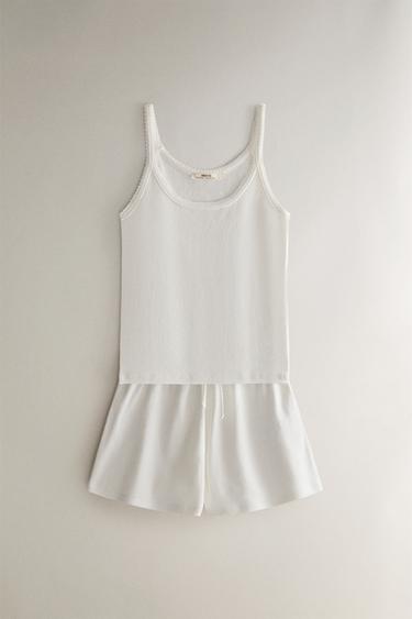 COTTON JERSEY SHORTS - Oyster-white by Zara - Image 3