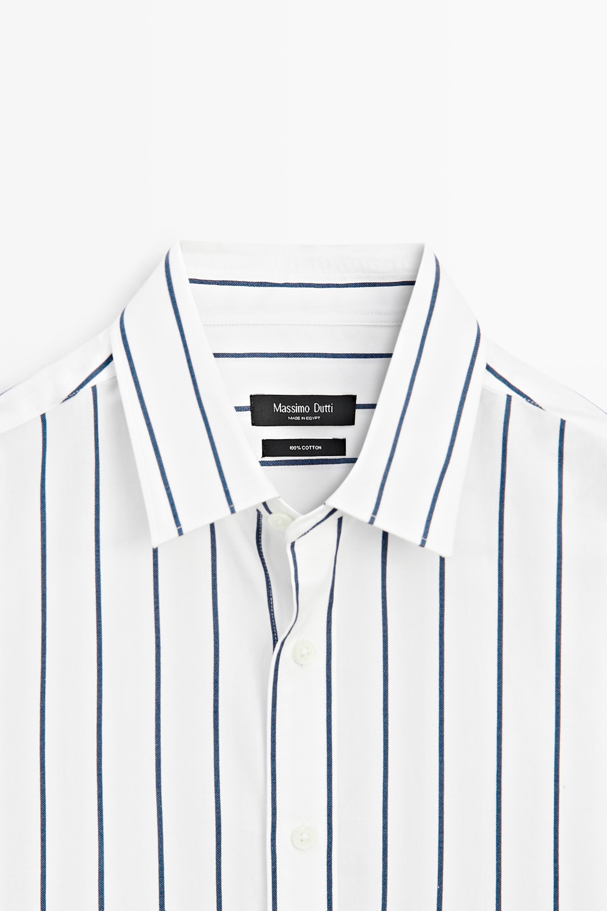 Chemise rayée 100 % coton, coupe relaxed fit