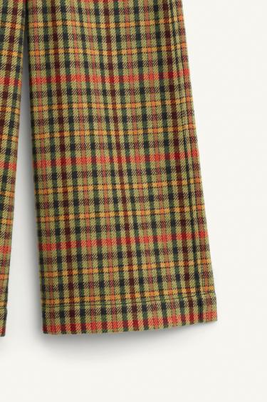 LIMITED EDITION CHECK TROUSERS WITH WOOL - orange-green by Zara - Image 7