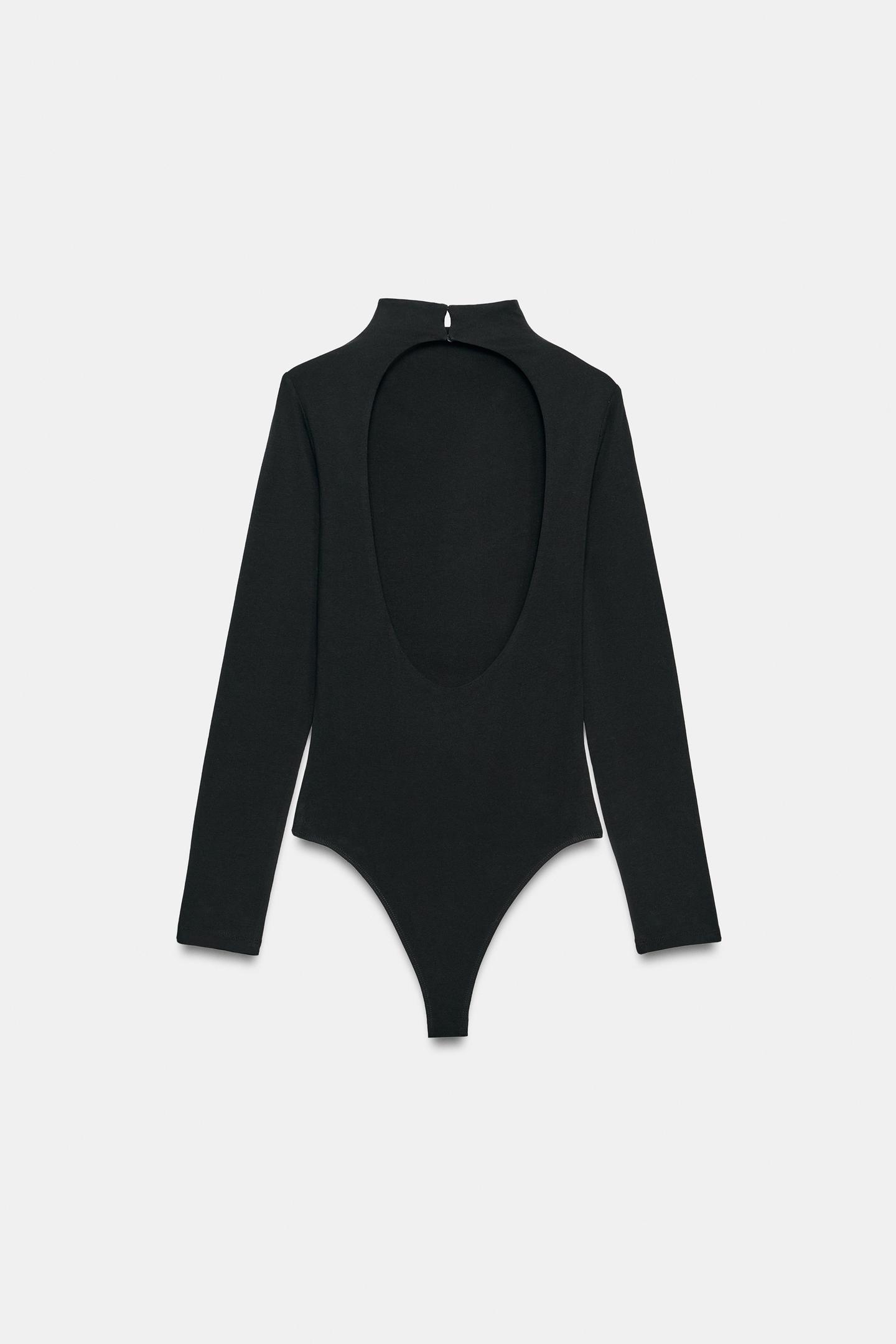 Боди Open — Zara, цвет: Чёрный — фото 5