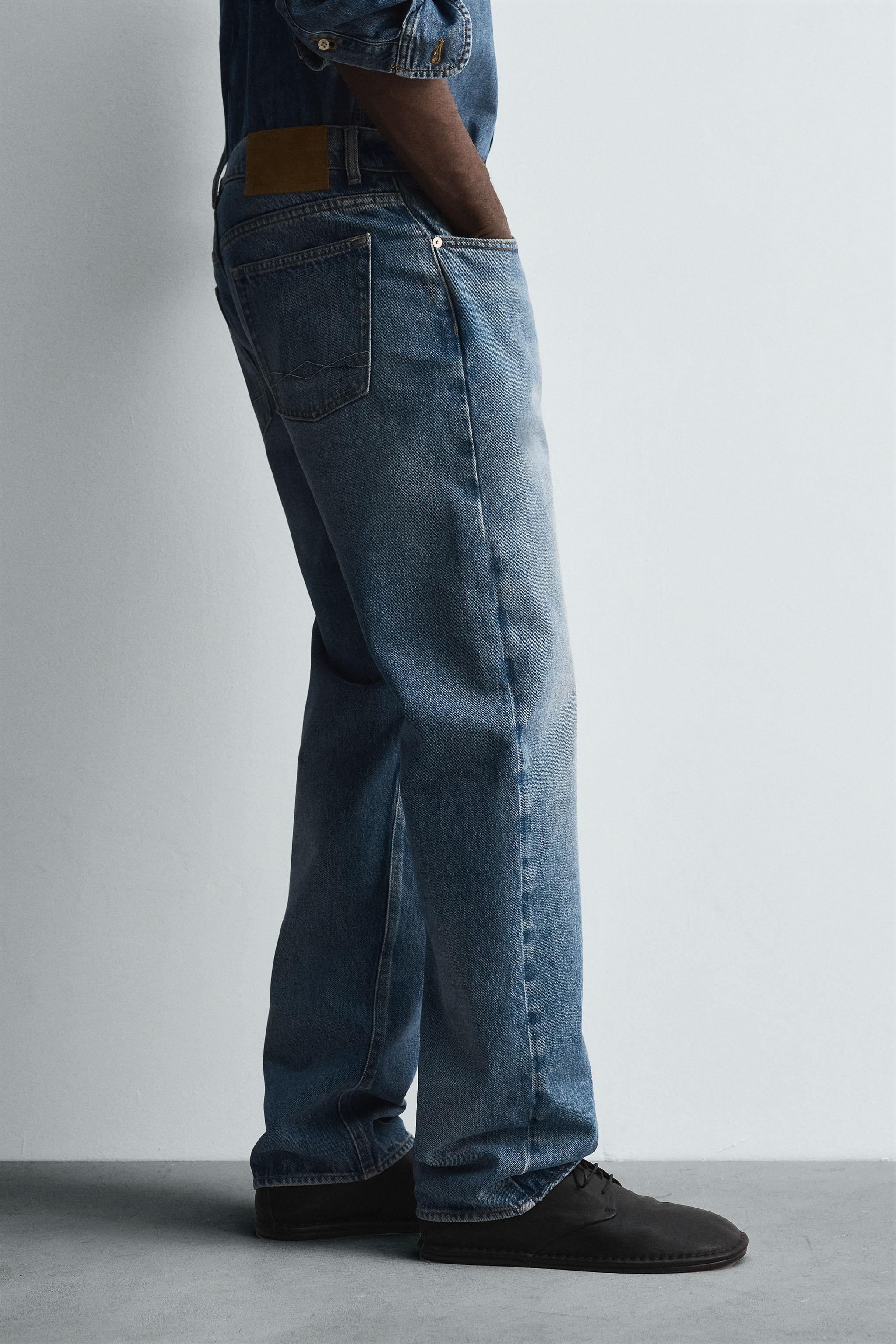 RELAXED FIT LIMITED EDITION JEANS - Mid-blue | ZARA United