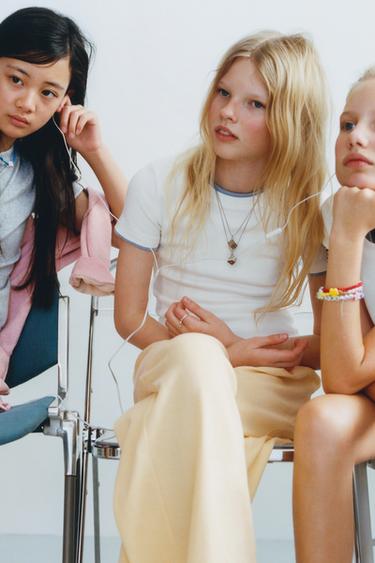 CAMISETA BÁSICA MANGA RANGLÁN - Blanco de Zara