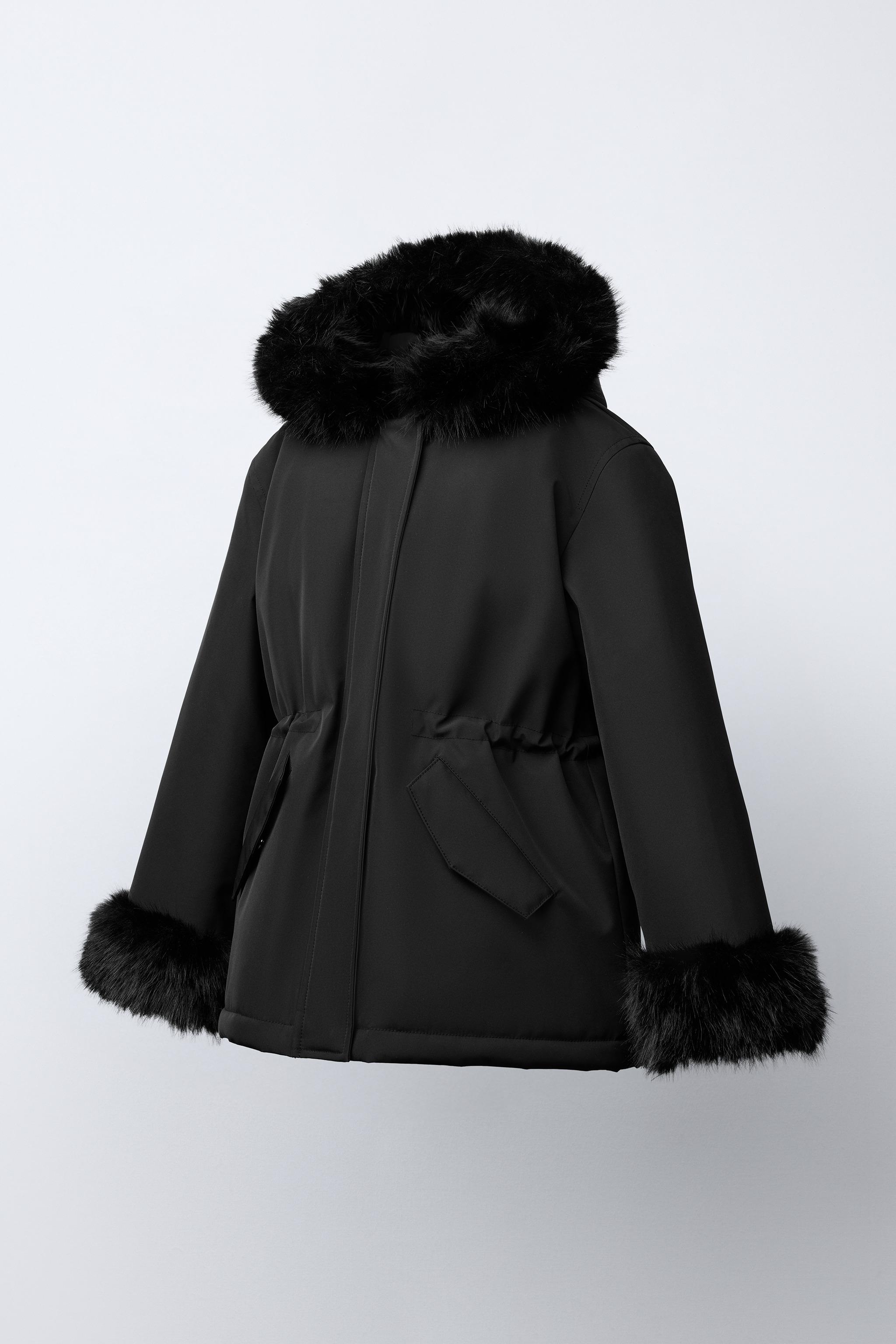 FAUX FUR HOODED PARKA