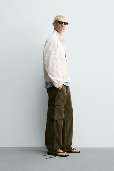 BLOUSON TECHNIQUE RELAXED FIT - Écru de Zara - Image 3