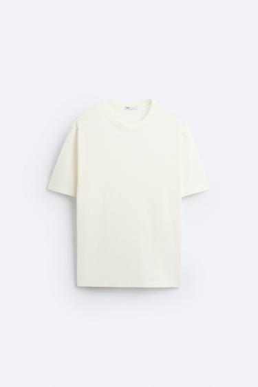 COTTON - HEMP T-SHIRT - Ecru by Zara