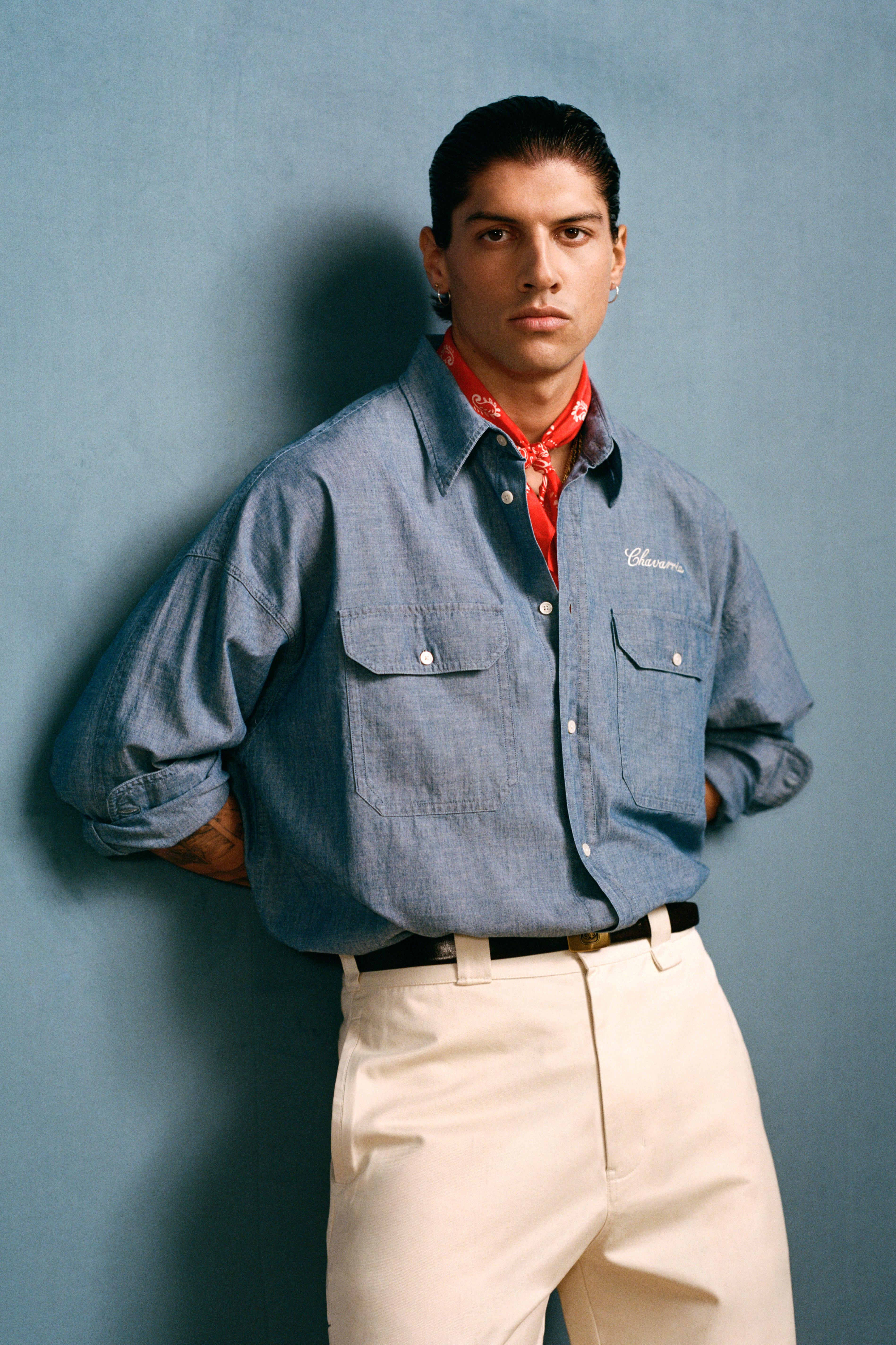 EMBROIDERED BOXY FIT CHAMBRAY SHIRT WILLY CHAVARRIA X ZARA - Mid