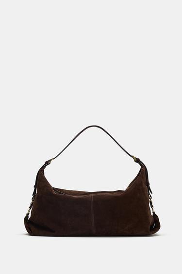 ШКІРЯНА СУМКА-ШОПЕР - Коричневий Zara