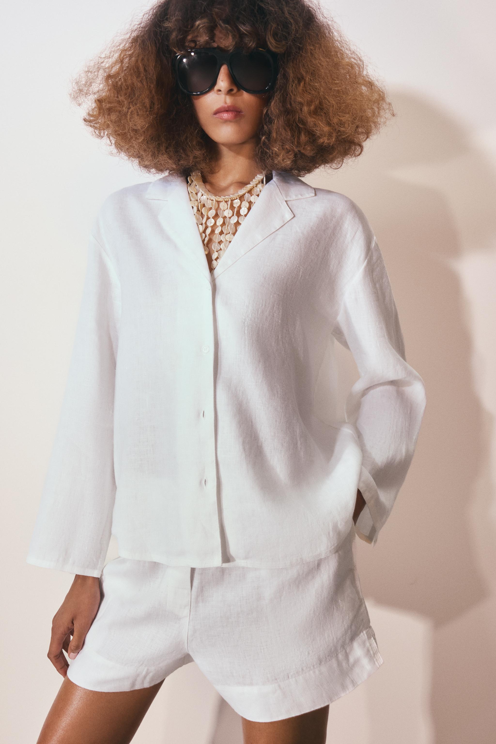 100% LINEN SHIRT ZW COLLECTION - White | ZARA South Africa