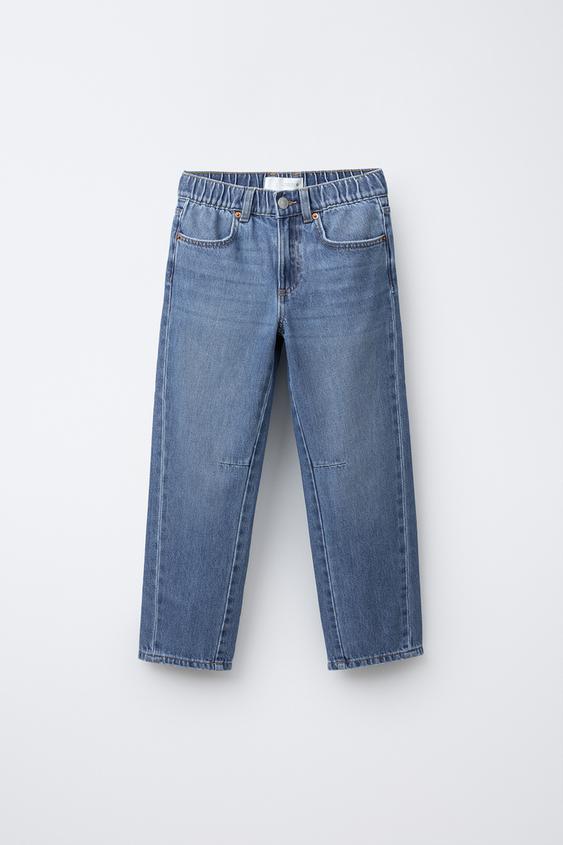 Jeans Baggy Elasticizzati Per Ragazzi | Vita Alta E Comoda | Taglie 8-16 | Moda Casual Denim - Foto 3