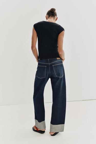 CONTRAST KNIT TOP - Navy blue by Zara - Image 4